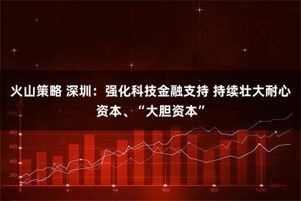 火山策略 深圳：强化科技金融支持 持续壮大耐心资本、“大胆资本”